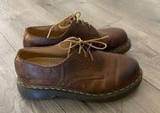 Dr. Martens Unisex 11823 Brown Leather Lace Up Oxford Shoes