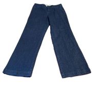 D & Co Jeans Sz 12 Womens 12” Rise Dark Wash Blue Denim Bootcut EUC 31” Inseam