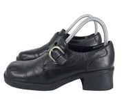 CROFT & BARROW BLACK LOAFERS BUCKLE CLOSURE COSPLAY PILGRIM WMNS SIZE 7 SHOES