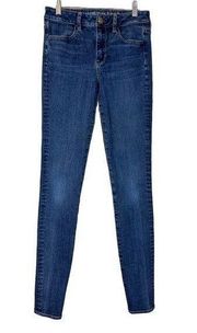 American Eagle  AEO Women's Jeans Hi-Rise Jegging Medium Wash Size 4XL Tall