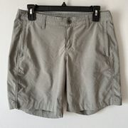 Kuhl Treker Shorts Nylon Lightweight Outdoor Hiking Size 8 Green/Gray 6377 8” In