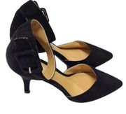 Versona Poited Toe Slingback Black Pumps Size 7