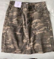 New Look Camo Denim Skirt