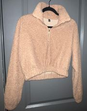 Cropped Furry Quarter Zip