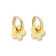 Flower Dangle Drop Earrings for Women 2 in 1 Design Fashion Elegant Style