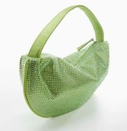 MANGO brand new Crystal shoulder bag green