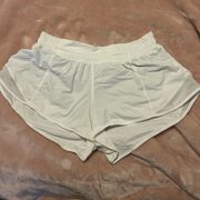 White Lululemon Hotty Hot shorts!