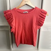 Zara Pink Ruffle Sleeve Top