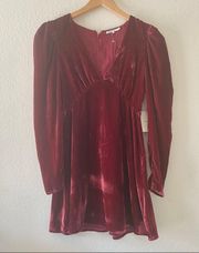 TULAROSA Sawyer Velvet Dress Red Wine NWT