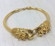 18K gold plated dragon head bracelet