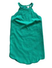 Esley Scalloped Sleeveless Halter Dress Green Size Small