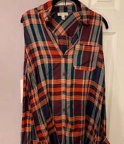 Cold Shoulder Flannel