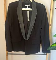 NWT Dylan Gray black with leather trim blazer size 10