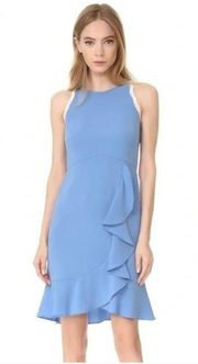 New Shoshanna Grove Blue Ruffle Dress Sleeveless Mini Women's Size 4