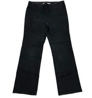 Soft surroundings womens black mid rise elastic waist pullon black denim pant PM