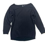 Cyrus Black boat neck front seam sweater Small