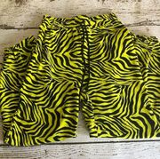 Wild Honey Yellow and Black Tiger Print Joggers Size Medium EUC