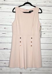 NWT Ivanka Trump Pink Button-Waist A-Line Dress Size 14