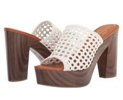 Jessica Simpson  Shelbie 2 Women's Caged Platform Slide Sandals White Size 9.5