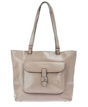 Madison Leather Tote Bag Shoulder Bag Purse Stone Grey Taupe