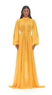 NEW Andrea Iyamah Dress Sade Cover Up Maxi Dress Marigold Yellow Size S/M