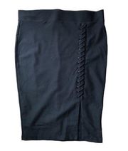 Torrid Side Lace Up Stretch Knit Pencil Skirt Black 1/14/16 Naughty Secretary