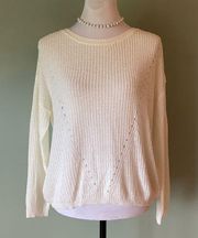 Forever 21 Cream colored lightweight knit sweater small f21