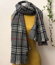 V. Fraas Plaid Acrylic Scarf Shawl