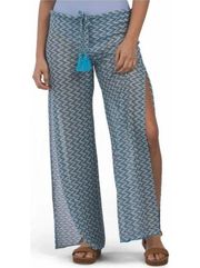 NWT Becca Crochet Swim Cover-Up Pants in Agua