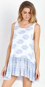 Elixir Dress in Sunfaded Print Blue