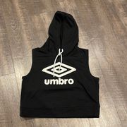 Umbro hooded sleeveless crop pullover