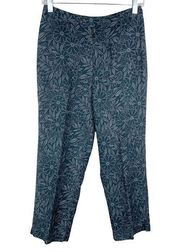 Tommy Bahama Cropped Pants Silk Grey Floral High Rise Women’s 4