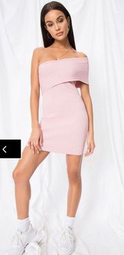 Pink One The Shoulder Mini Dress