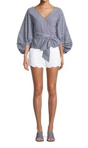 Club Monaco Amber Eyelet Scallop Shorts White Size 00 Women’s NWOT 100% cotton