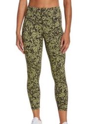 Sweaty Betty Power Pocket Green Undercover Floral Print 7/8 Leggings Size Medium