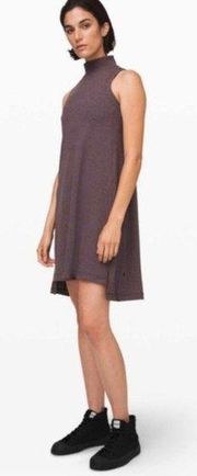 Lululemon Gone For The Week High Neck Sleeveless Ribbed Knit Dress