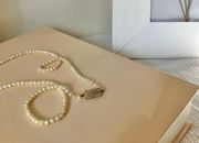 Vintage “Lottie” Victorian Pinch Clasp Pearl Necklace 32.5 Antique Edwardian 