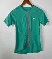 Pearl Izumi Teal Full Zip Front Biking Shirt Size Small