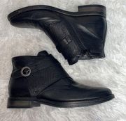 / Black Talbot Leather Ankle Boots.           Sz 9.5-EU39
