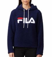 FILA hoodie Fleece Sweatshirt L navy