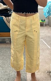 yellow cargo pants