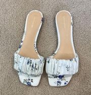 New in box reformation marcella ruched flat slide in Madeline floral print