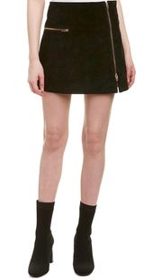 Black Suede Mini Skirt