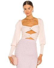 LPA Cutout Ayla Sweater Too in Light Blush Pink Medium New