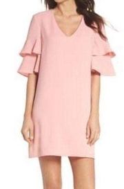 Charles HENRY Ruffle Sleeve Shift Dress