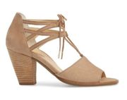 Paul Green Veronica Sandal in Nude Tan Nubuck Suede 7