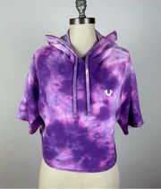 True Religion Cropped Watercolor Hoodie