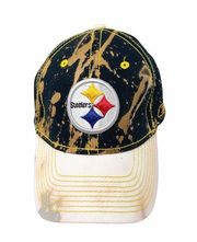 Reebok Vintage NFL Pittsburgh Steelers Bleach Splatter Dad Hat OS