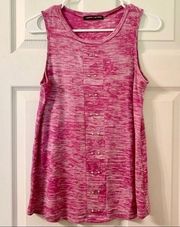 𝅺 Pink Heather Sleeveless Studded Candy Tank Size Small