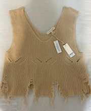 Cable Knit Sweater Tank Top